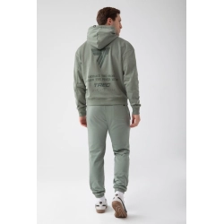 Zielona bluza męska z kapturem TW BASIC HOODIE 183 M GREEN