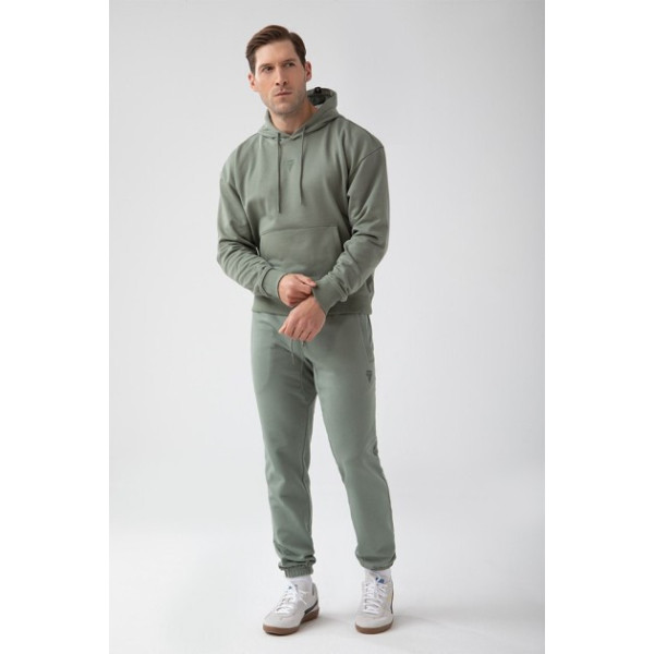 Zielona bluza męska z kapturem TW BASIC HOODIE 183 M GREEN