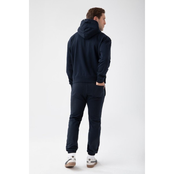 Granatowa bluza męska z kapturem TW BASIC HOODIE 184 M NAVY