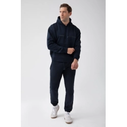 Granatowa bluza męska z kapturem TW BASIC HOODIE 184 M NAVY