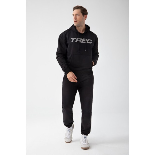 Czarna bluza męska z kapturem TW BASIC HOODIE 185 M BLACK