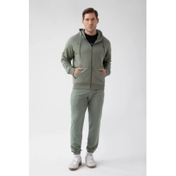 Zielona bluza rozpinana męska TW BASIC HOODIE ZIP 180 M GREEN