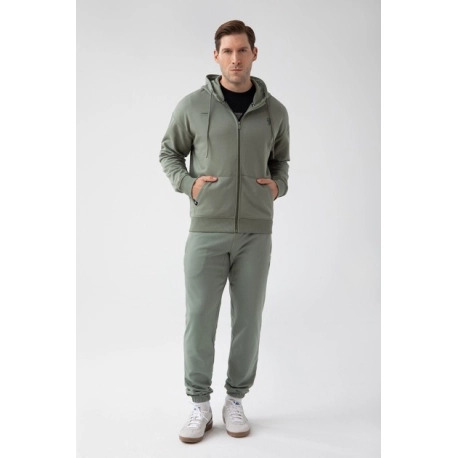 Zielona bluza rozpinana męska TW BASIC HOODIE ZIP 180 M GREEN