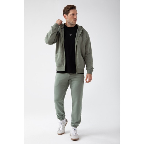 Zielona bluza rozpinana męska TW BASIC HOODIE ZIP 180 M GREEN