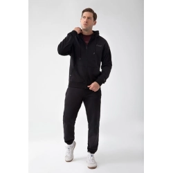 Czarna bluza rozpinana męska TW BASIC HOODIE ZIP 182 M BLACK