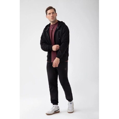 Czarna bluza rozpinana męska TW BASIC HOODIE ZIP 182 M BLACK