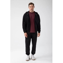 Czarna bluza rozpinana męska TW BASIC HOODIE ZIP 182 M BLACK