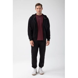 Czarna bluza rozpinana męska TW BASIC HOODIE ZIP 182 M BLACK