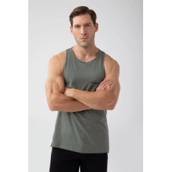 Zielony tank top męski TW BASIC TANK TOP 180 M GREEN
