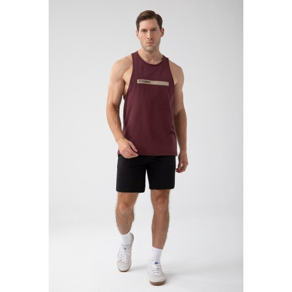 Bordowy tank top męski TW BASIC TANK TOP 181 M BURGUNDY