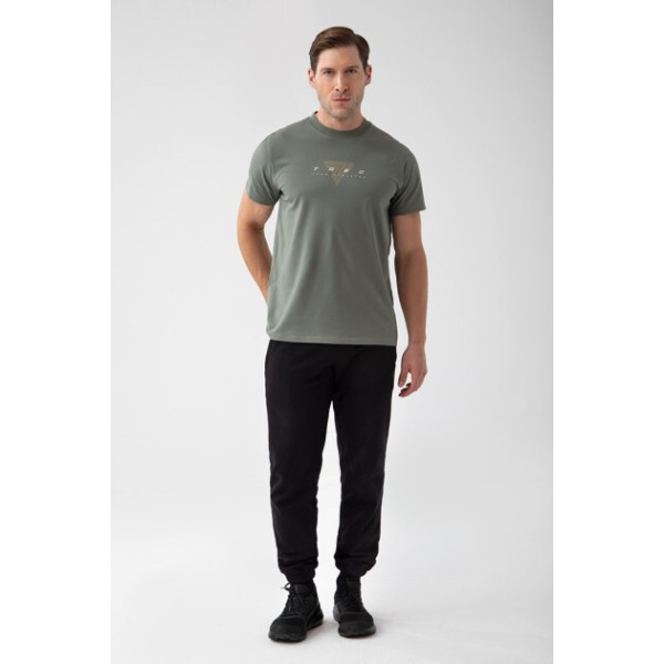Zielony T-shirt męski TW BASIC TSHIRT 180 M GREEN