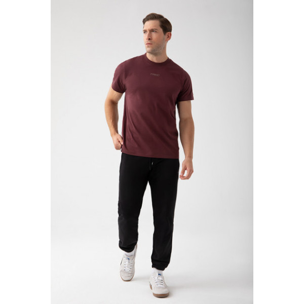 Bordowy T-shirt męski TW BASIC TSHIRT 182 M BURGUNDY