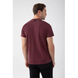 Bordowy T-shirt męski TW BASIC TSHIRT 182 M BURGUNDY