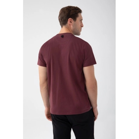 Bordowy T-shirt męski TW BASIC TSHIRT 182 M BURGUNDY