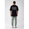 Czarny T-shirt męski TW BASIC TSHIRT OVERSIZE 180 M BLACK