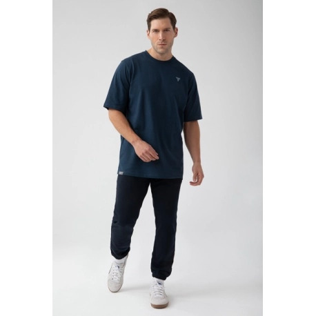 Granatowy T-shirt męski TW BASIC TSHIRT OVERSIZE 180 M NAVY