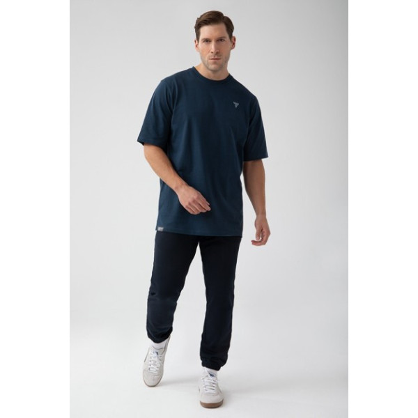 Granatowy T-shirt męski TW BASIC TSHIRT OVERSIZE 180 M NAVY