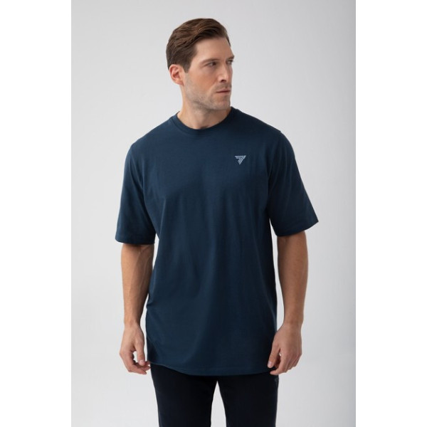 Granatowy T-shirt męski TW BASIC TSHIRT OVERSIZE 180 M NAVY