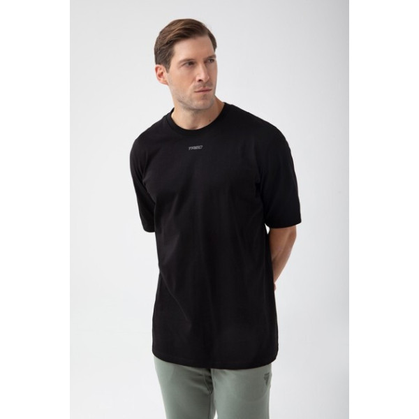 Czarny T-shirt męski TW BASIC TSHIRT OVERSIZE 181 M BLACK