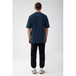 Granatowy T-shirt męski TW BASIC TSHIRT OVERSIZE 181 M NAVY