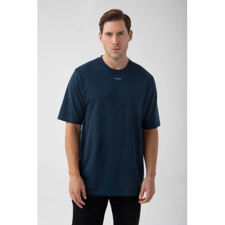 Granatowy T-shirt męski TW BASIC TSHIRT OVERSIZE 181 M NAVY