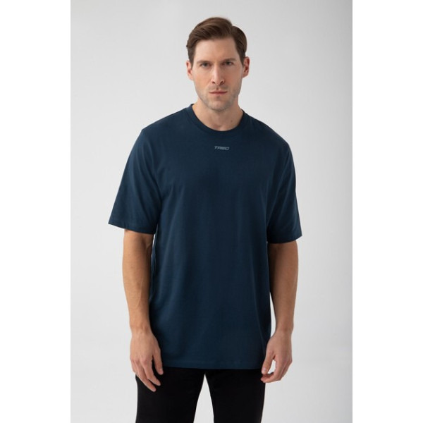 Granatowy T-shirt męski TW BASIC TSHIRT OVERSIZE 181 M NAVY