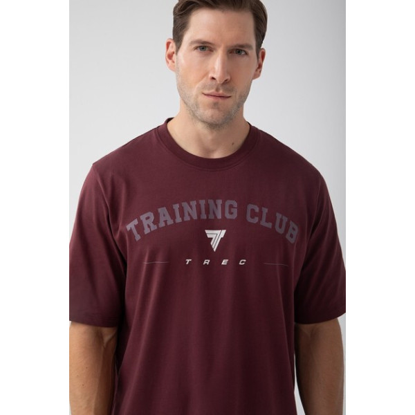 Bordowy T-shirt męski TW BASIC TSHIRT OVERSIZE 182 M BURGUNDY