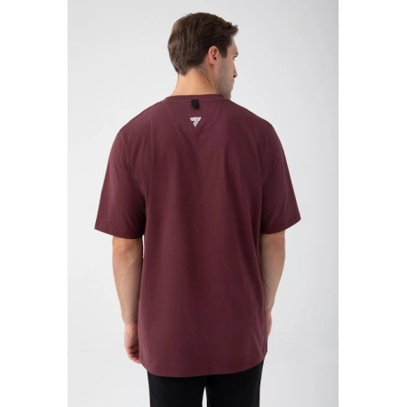 Bordowy T-shirt męski TW BASIC TSHIRT OVERSIZE 182 M BURGUNDY