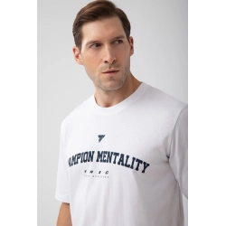 Biały T-shirt męski  TW BASIC TSHIRT OVERSIZE 182 M WHITE