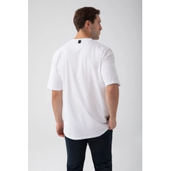 Biały T-shirt męski  TW BASIC TSHIRT OVERSIZE 182 M WHITE