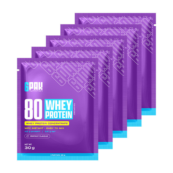6PAK Nutrition 80 Whey Protein - 5 x 30g