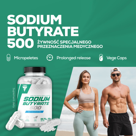 Trec Maślan Sodu Sodium Butyrate 500 - 90kaps.