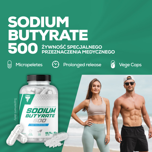 Trec Maślan Sodu Sodium Butyrate 500 - 90kaps.