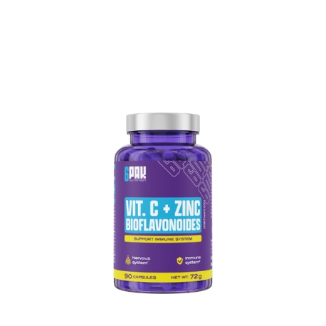 6PAK Nutrition Witamina C + Cynk i Bioflawonoidy 90kaps.