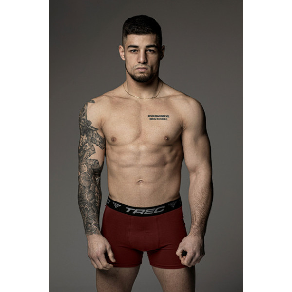 Trec Wear Boxer Shorts 190 Grey-Burgundy - 2pak bokserek męskich