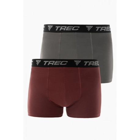 Trec Wear Boxer Shorts 190 Grey-Burgundy - 2pak bokserek męskich