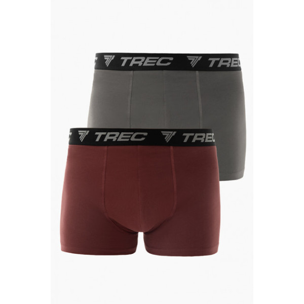 Trec Wear Boxer Shorts 190 Grey-Burgundy - 2pak bokserek męskich