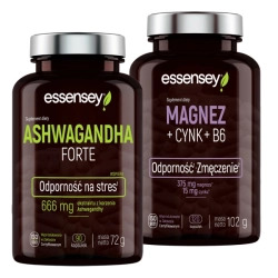 Zestaw Essensey Ashwagandha Forte + Magnez & Cynk & B6