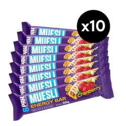 10 x 6Pak Nutrition Muesli Energy Bar Cranberry - 30g