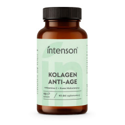 Intenson Kolagen ANTI-AGE + Kwas Hialuronowy + Witamina C - 90 tabl.