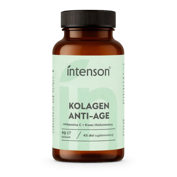 Intenson Kolagen ANTI-AGE + Kwas Hialuronowy + Witamina C - 90 tabl.