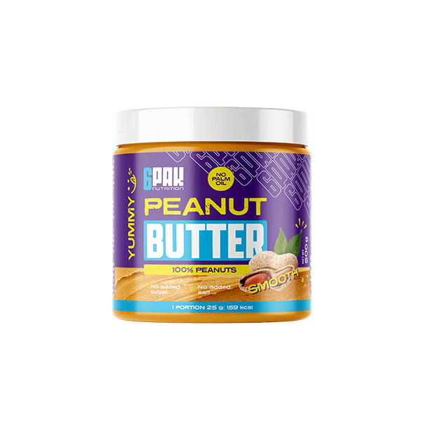 6PAK Nutrition Peanut Butter Smooth - 500g