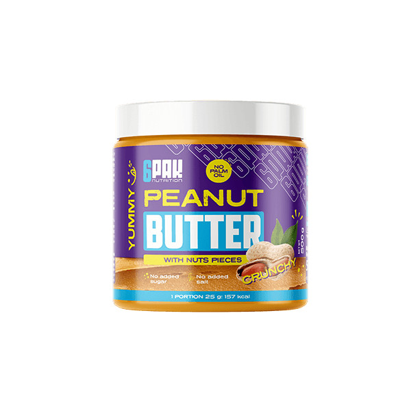 6PAK Nutrition Peanut Butter Crunchy - 500g