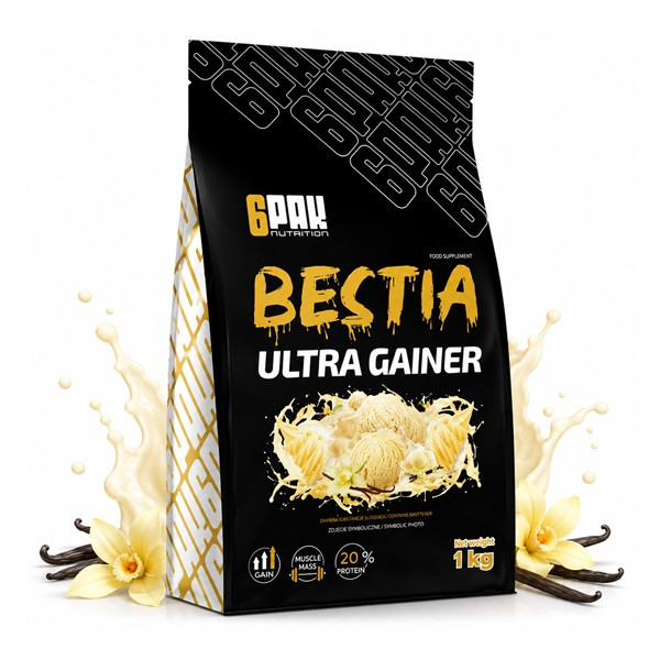 6PAK Nutrition BESTIA ULTRA GAINER - 1000g
