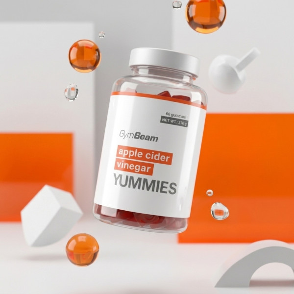 GymBeam Ocet Jabłkowy Yummies - ocet jabłkowy w żelkach - 60szt.