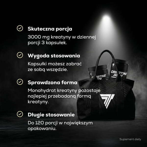 Trec Creatine 3000 - monohydrat kreatyny w kapsułkach - 360 kaps.