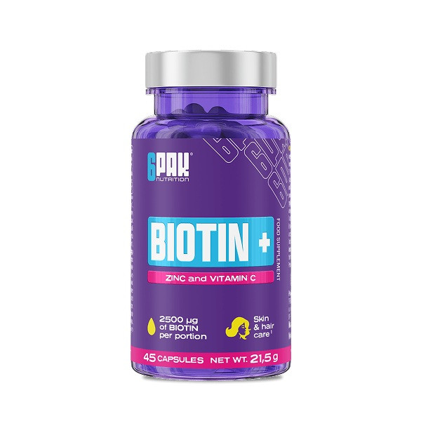6PAK Nutrition Biotin+ - biotyna z cynkiem i selenem - 45 kaps.