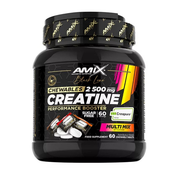 Amix Black Line Creatine Creapure® 2500mg  - kreatyna w tabletkach do ssania bez cukru - 60 tabl.