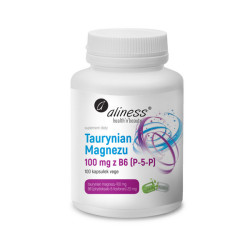 Aliness Taurynian Magnezu 100mg + B6 - taurynian magnezu - 100kaps.