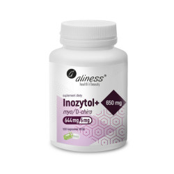 Aliness Inozytol 650mg + B6 - inozytol i witamina B6 - 100kaps.